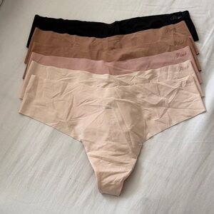PINK Victoria's Secret Panties - Black and Nudes